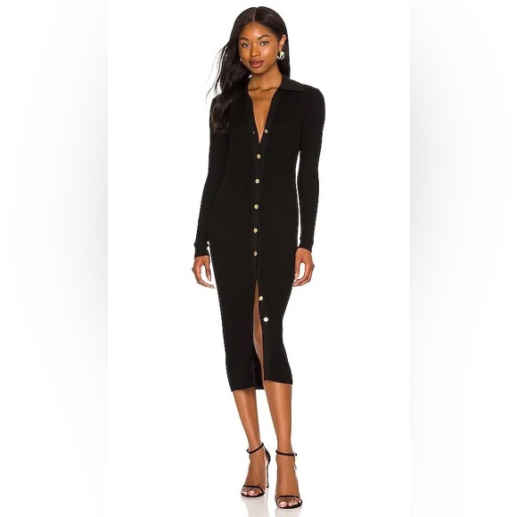 Alice + Olivia Dresses & Skirts - Alice and Olivia Button Up Rib Knit Dress NWT